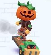 Pumpkin Pete surfing on Fear Tractor