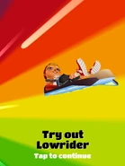 Trying out Lowrider with Tasha