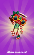 Getting a Top Run with Gingerbot in their Wrapper Outfit