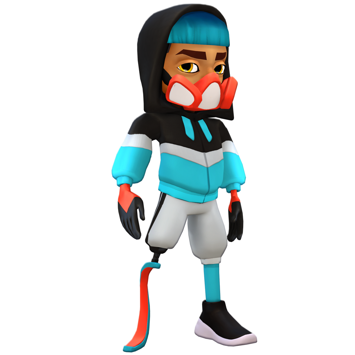 It appears Zayn's prosthetic leg magically switches from in game to the  Berlin Beats Seattle Edition 🤔🤔 : r/subwaysurfers