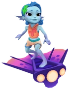 Koral surfing on Viperfish