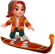 Sindri surfing on Gondola