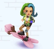 Skye surfing on Sakura