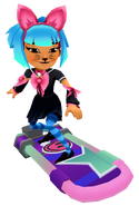 Harumi in her Meow Outfit surfing on Tagger