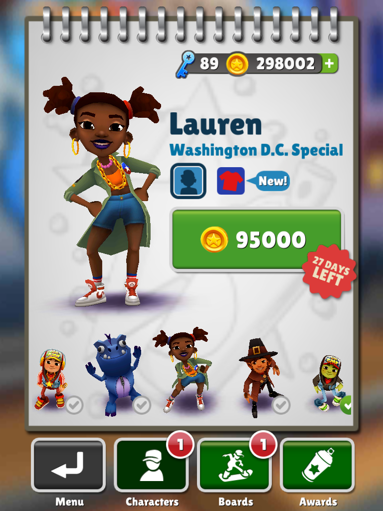 Subway Surfers - Celebrate the 4th of July with Lauren in her