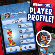 New game mechanism, profile with character photo and frames