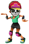 Olivia in her Derby Macabre Outfit with Jasmine's pose