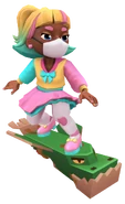 Pink surfing on Big Boss Board