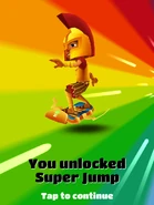 Unlocking the Super Jump special power with Nikos in his Hero Outfit