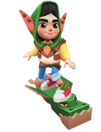 Alfie Surfing on Big Boss Board