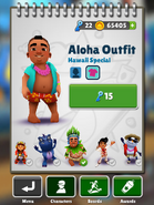 Purchasing Izzy's Aloha Outfit