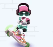 Frutti surfing on Rock n’ Riley