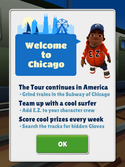 Subway Surfers World Tour 2018 - Chicago - New Character E.Z.