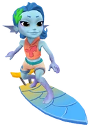 Koral surfing on Aero Fish