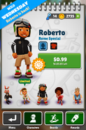 Purchasing Roberto during the event