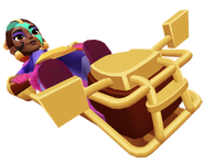 Rani surfing on Purple Spin