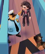 Demi Lovato getting caught by the Guard