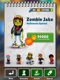 Zombie Jake, Subway Surfers Wiki