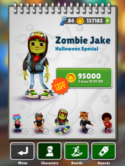 Zombie Jake, Subway Surfers Wiki BR