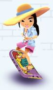 Mei-uprock.jpg (24 KB) Mei surfing on the Uprock board
