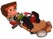 Rudy Rascal surfing on Risky Ride