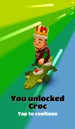 Unlocking Croc with King in his Royal Outfit