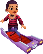 Nina surfing on Cruiser