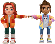 Kaleo fist bumping Sindri