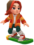 Sindri surfing on Shamrock Shebang