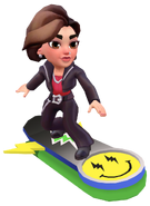 Demi Lovato surfing on Superstar