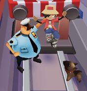 Saru getting caught by the Guard