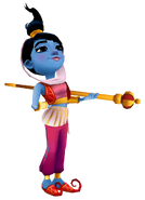 Amira in her Genie Outfit with Nicolai's pose