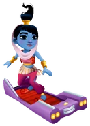 Amira in her Genie Outfit surfing on Cruiser