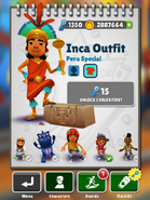 Carlos' new Inca Outfit