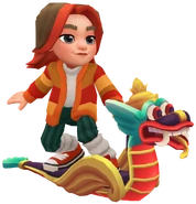 Sindri surfing on Naga
