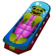 Turtle's Appearance with Bubble Trail in the Chinese Version.