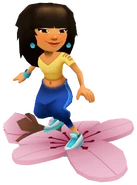 Mina surfing on Sakura