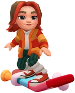 Sindri surfing on Jingle Dingle