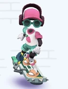 Frutti surfing on Principal's Nightmare