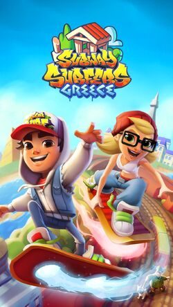 Game Subway Surfers Greece online. Play for free