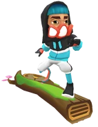Zayn in his Stealth Outfit surfing on Spring
