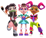 Oni Hime, Ribbon, and Rochelle Rebelle