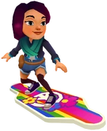 Jolien surfing on Groovy