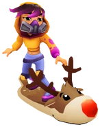 Miss Maia surfing on Rudy