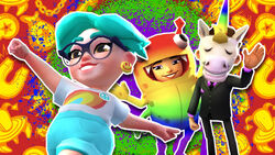 Subway Surfers New York 2023 do Orgulho com Rain e Moira Tourist 