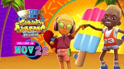 The Subway Surfers World Tour goes to Venice Beach! Team up with Phoenix,  the new groovy surfer. 😎 The new update is rolling out in the   Appstore and the App Store