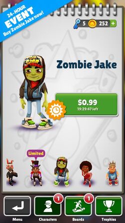 Subway Surfers Mexico Halloween 2019 New Character Zombie Jake Serious  Outfit Gameplay Full screen 