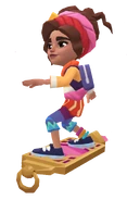 Faiza surfing on Radiant Rider #2