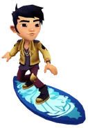 Ace surfing on Lion