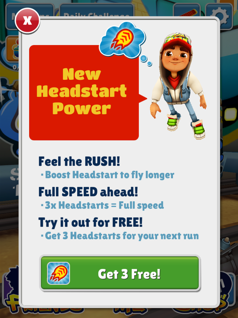 Headstart, Subway Surfers Wiki